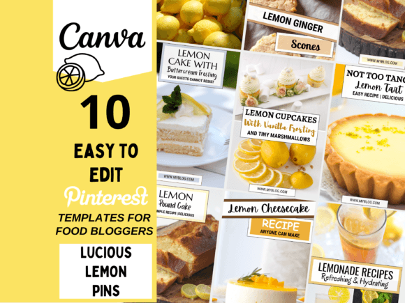 Brighten Your Brand: The Lucious Lemon Pinterest Template Pack