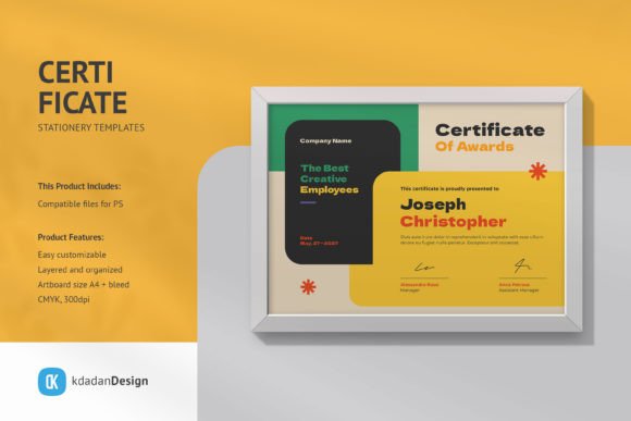 Clean, Modern & Professional: Certificate PSD Templates Vol 035