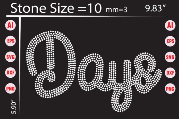 Days Rhinestone Templates Design: Instant Sparkle for Creators