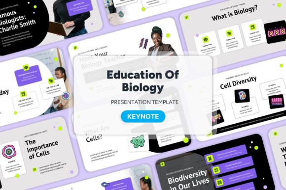 Education of Biology: Professional Keynote Templates for Impactful Science Presentations