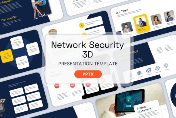 Network Security 3D - PPT Templates for Modern Business