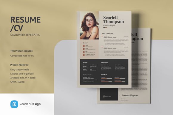 Professional Resume CV PSD Design Templates Vol 202