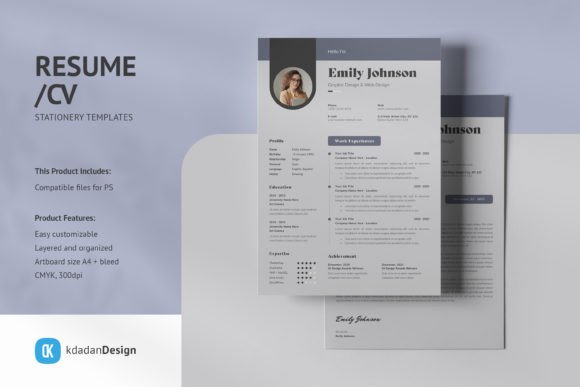 Resume/CV PSD Design Templates Vol 09.1: Modern Professional Design