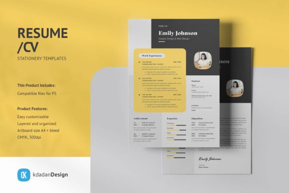 Streamline Your Job Hunt with Resume/CV PSD Templates Vol 182