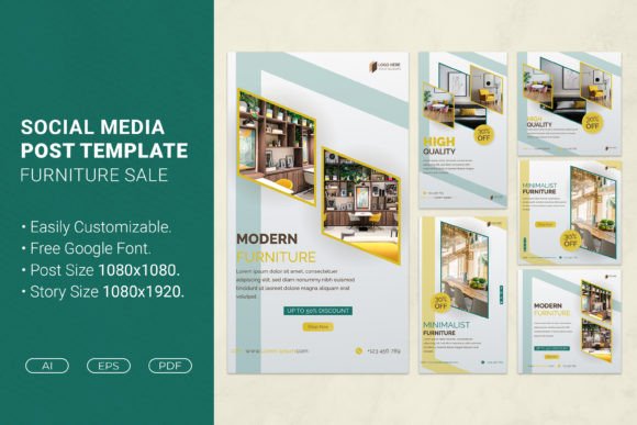 Streamline Your Promotions: Furniture Sale Instagram Templates