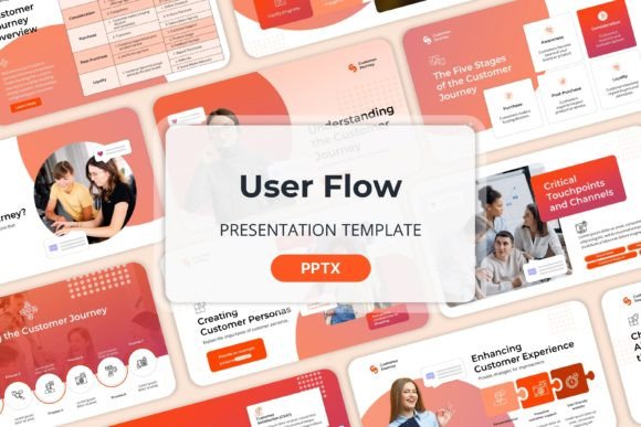 Streamlining Your Pitch: The User Flow Powerpoint Template