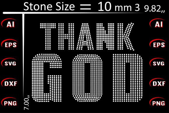 Thanks God Rhinestone Templates Design: A Sparkling Asset