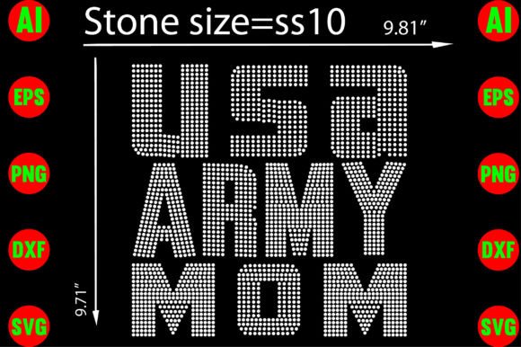 USA Army Mom Rhinestone Templates Design: A Designer's Guide